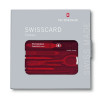 Швейцарская карточка Victorinox SwissCard Classic, 10 функций, корпус из красного полупрозрачного пластика