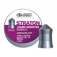 Пули JSB Straton Jumbo Monster Diabolo 5,5 мм, 1,645 грамм, 200 штук Пули JSB Straton Jumbo Monster Diabolo 5,5 мм, 1,645 грамм, 200 штук